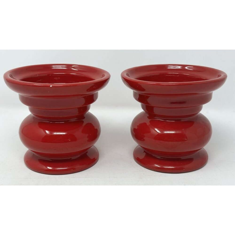 Vtg 1970s LAWRENCE PEABODY for HAEGER CANDLE HOLDERS #3078 PIMENTO Mix and Match - Picture 3 of 12